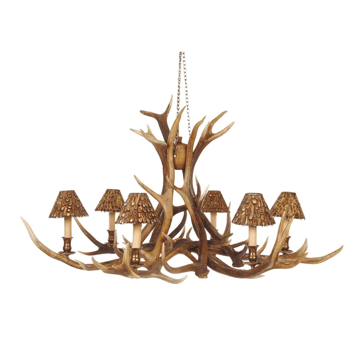 Chandelier - 6 arm red deer