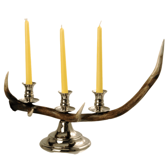 Antler Candlestick Horizontal Red Deer