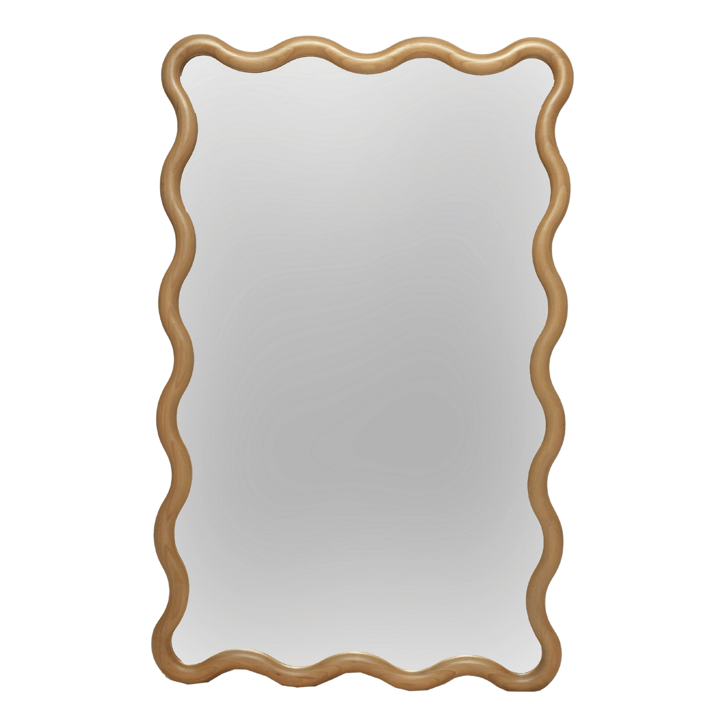 Small Oak Wiggly Mirror