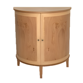 Demi-lune veneered cabinet