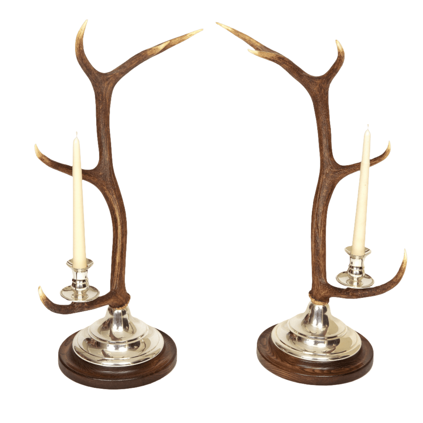 Antler Candlestick 1 arm silver plated