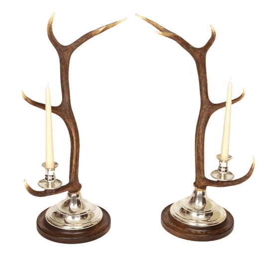 Antler Candlestick 1 arm silver plated