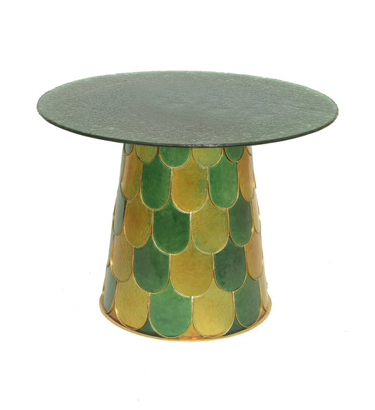 Glass Round Fish-Scale Table