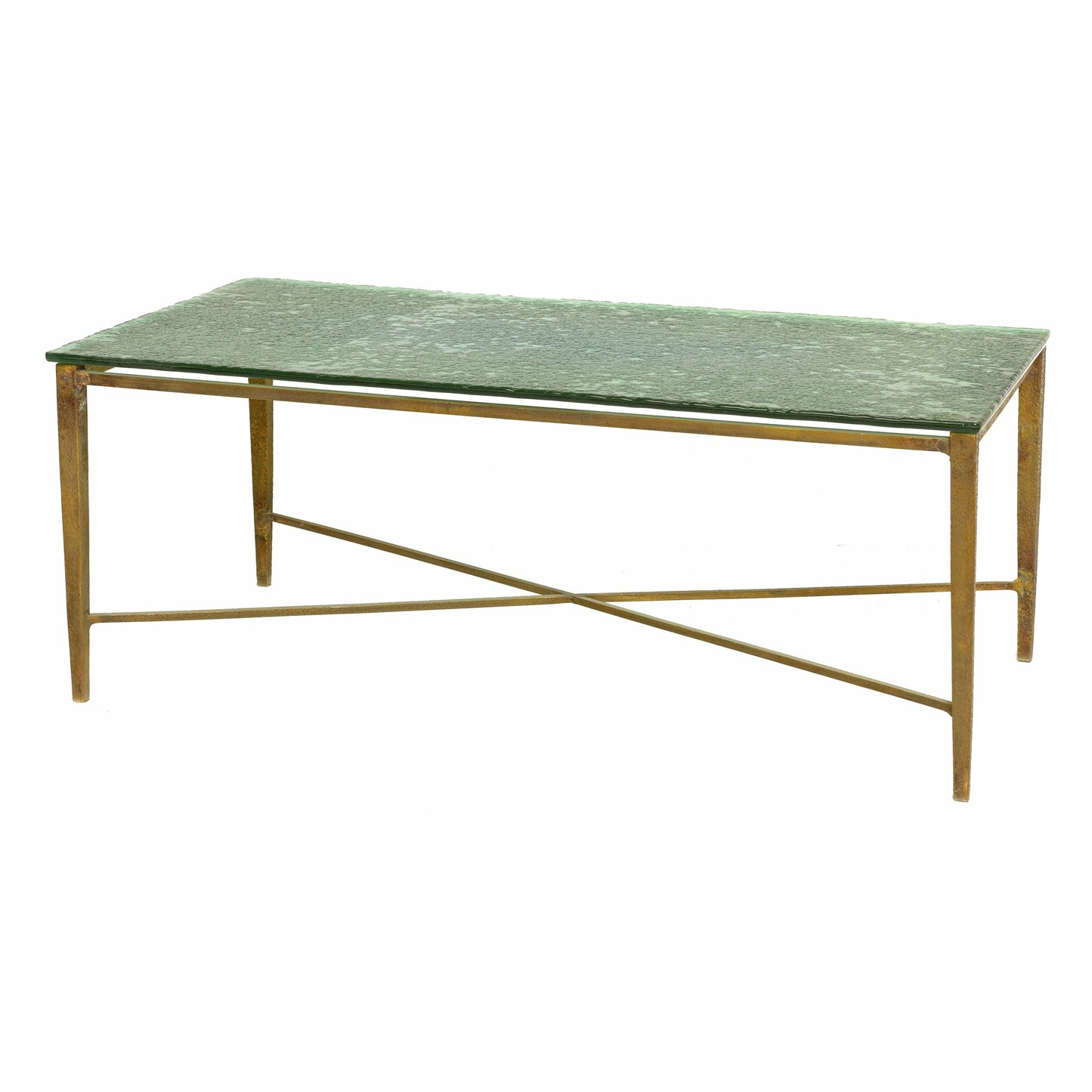 Glass/Brass Coffee Table (various glass colours)
