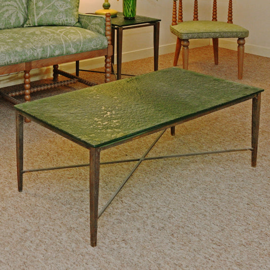 Glass/Brass Coffee Table