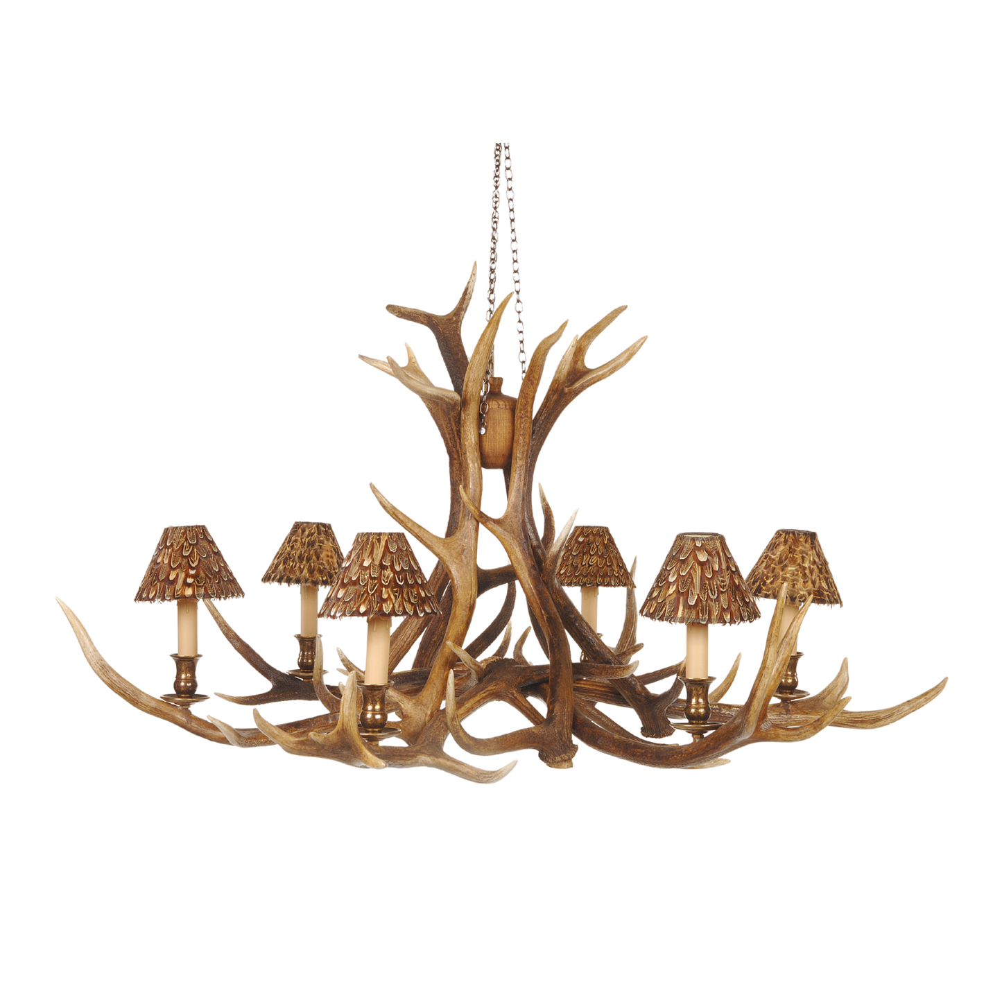 Chandelier - 6 arm red deer