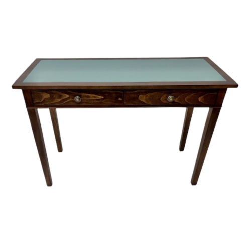 ANDERSON TABLE WITH LEATHER INLAY – Clock House Furniture