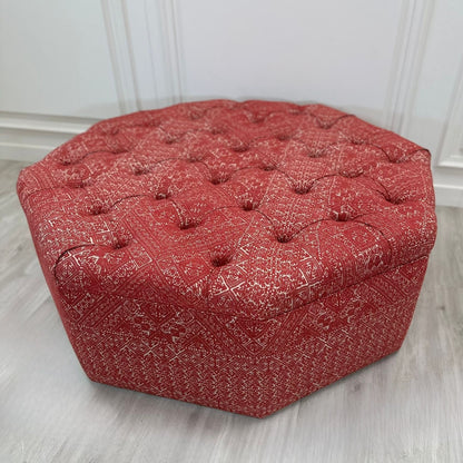 Bespoke Octagonal Buttoned Stool