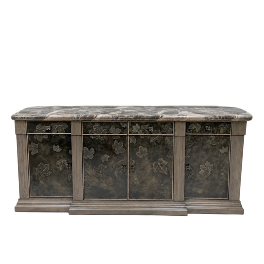 Bespoke Brass Leaf Panelled Sideboard