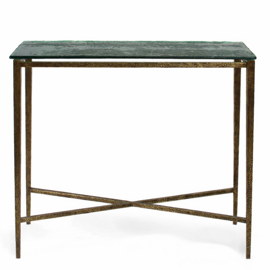 Brass/Glass console table