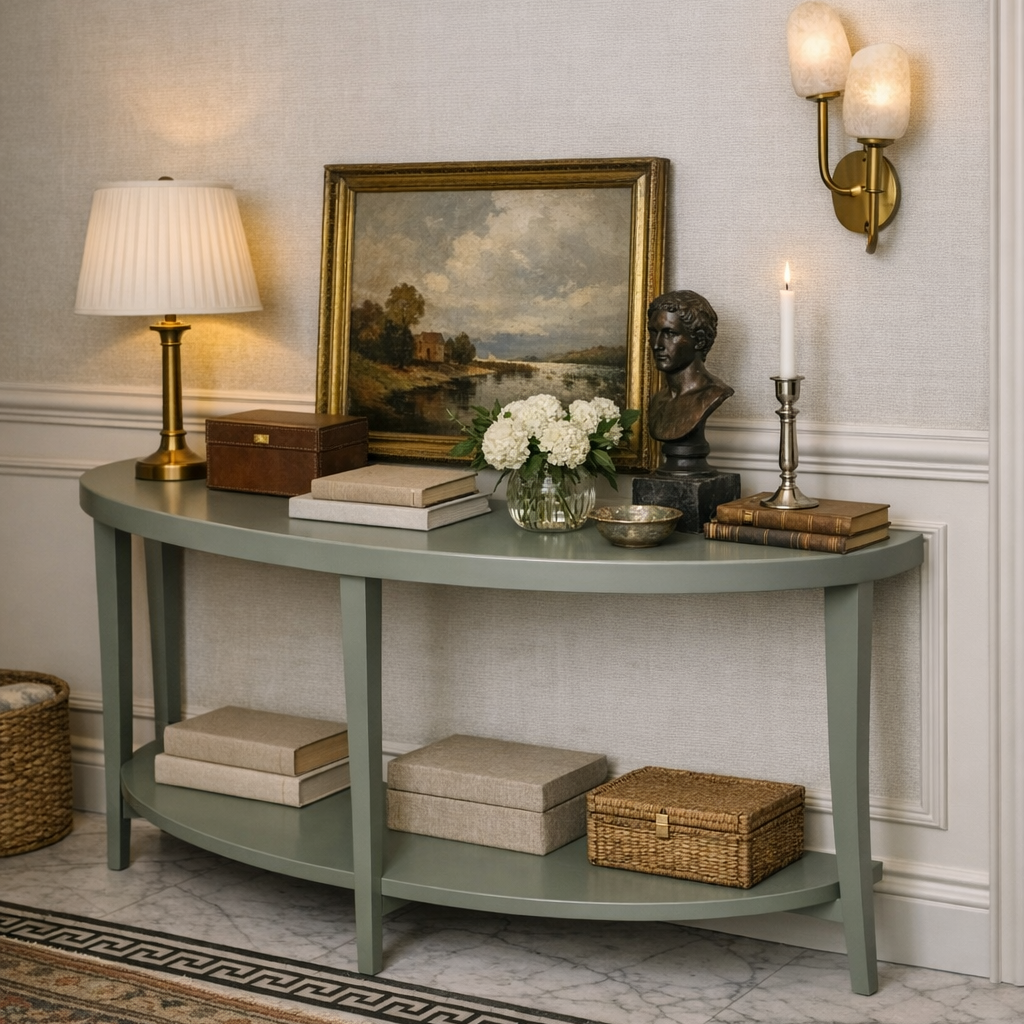 Demi Lune Console /Painted
