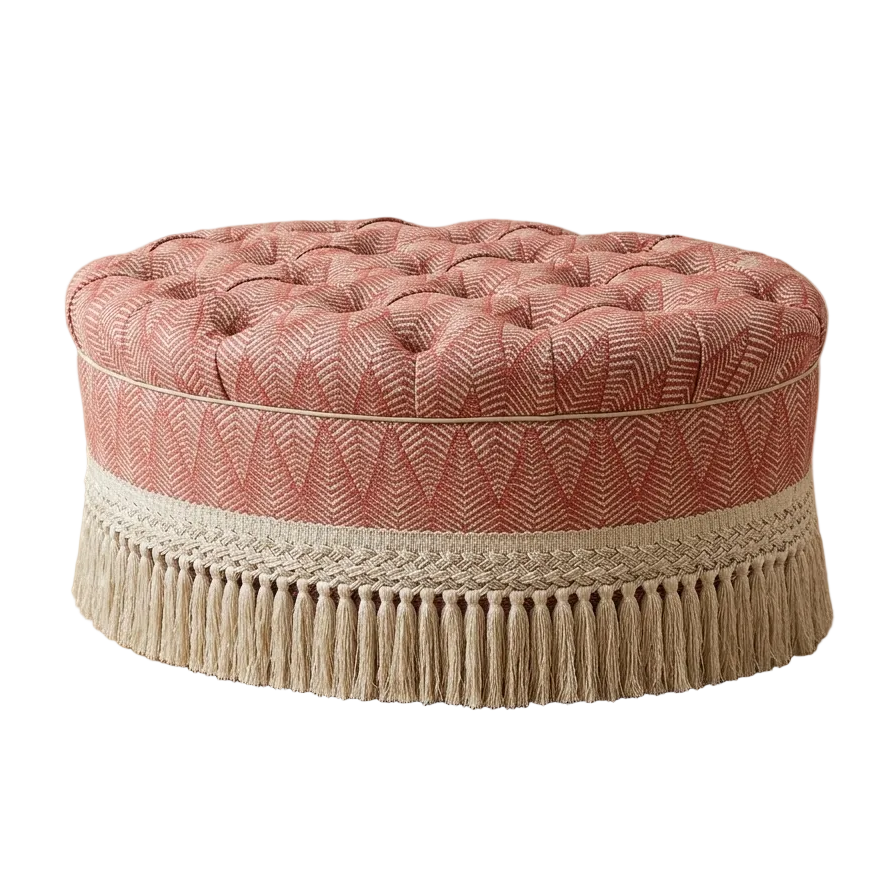 Oval pouffe