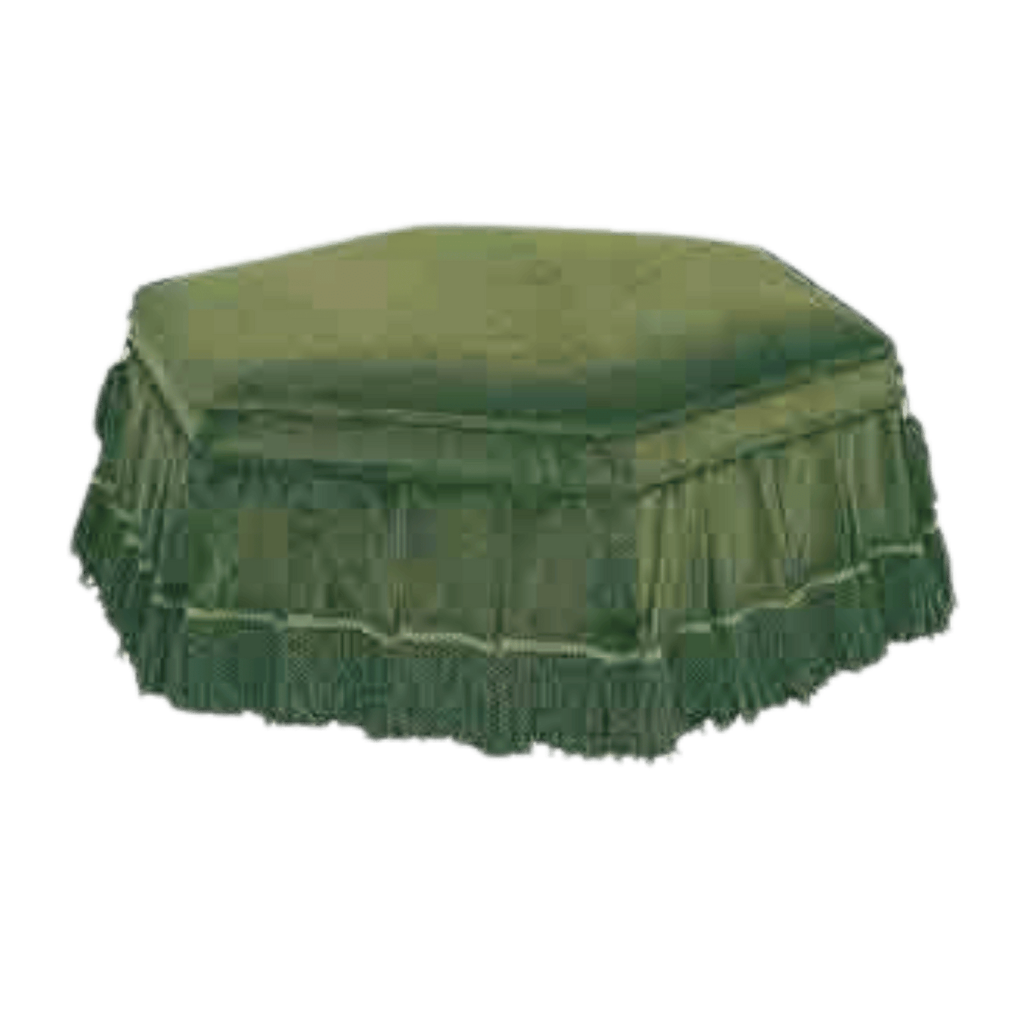 Hexagonal stool with skirt