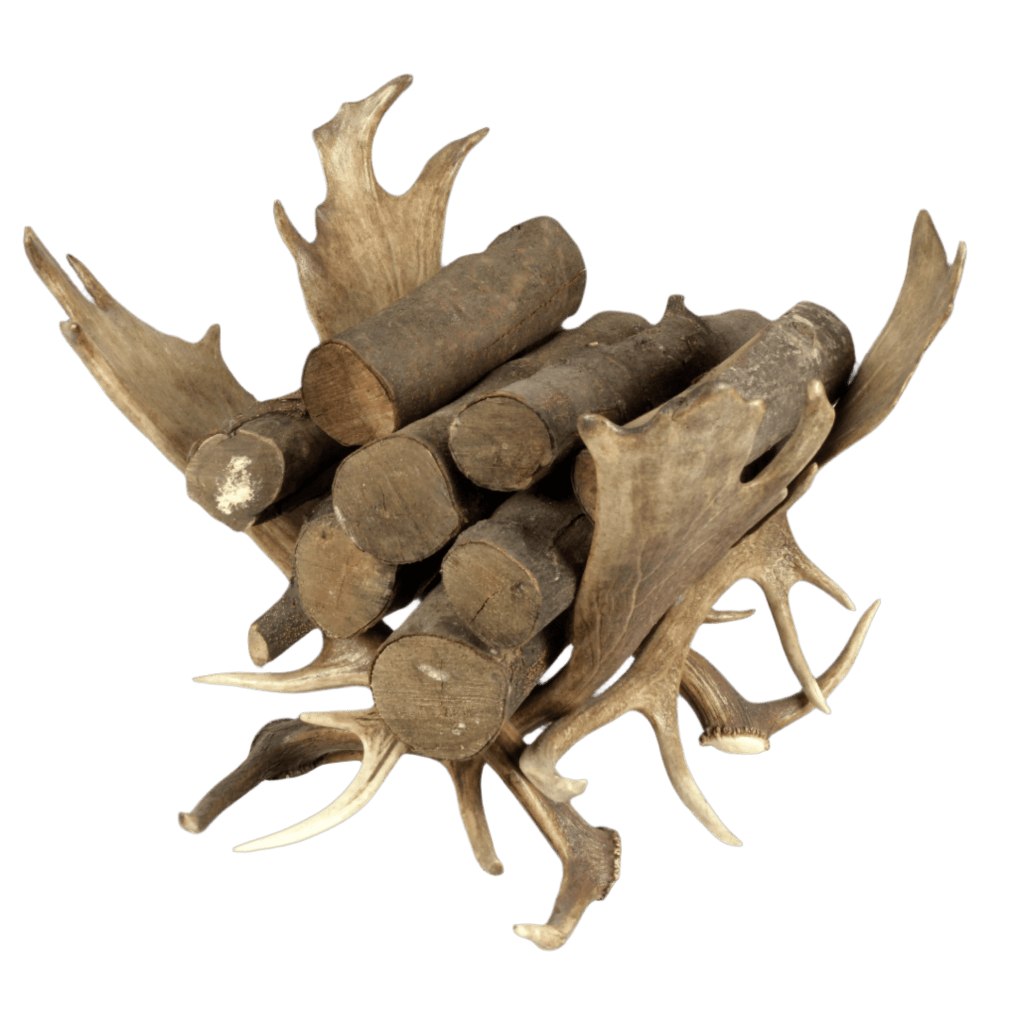 Antler log basket