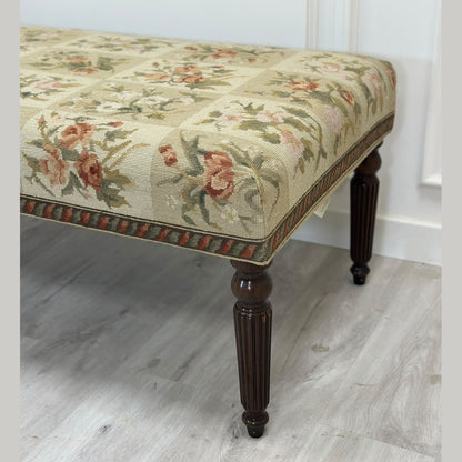 Checkerboard Needlepoint Stool: £450.00