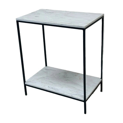 Corian Side Table with Marble Effect: £150.00