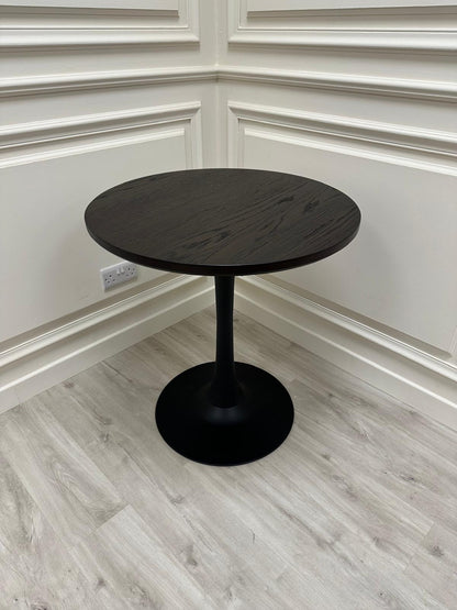 Metal Based Pedestal with Oak Top