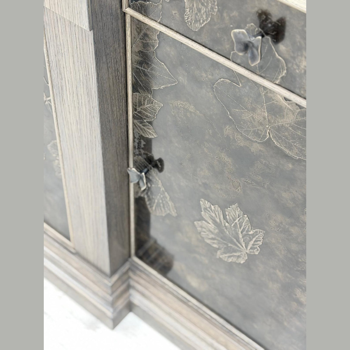 Bespoke Brass Leaf Panelled Sideboard
