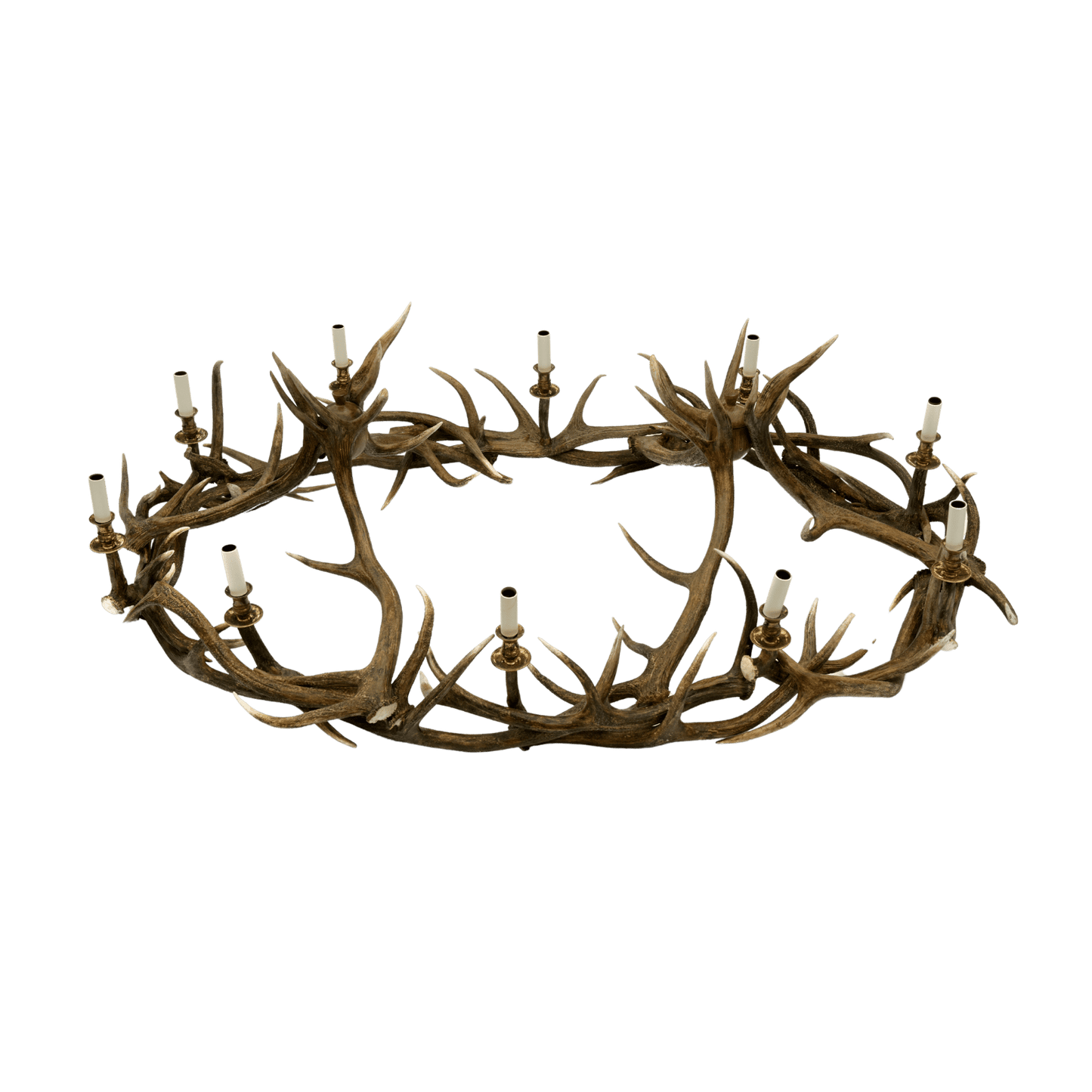 Chandelier - Oval Red deer / 10 lights