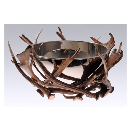 Antler Cradle with polished chrome Bowl