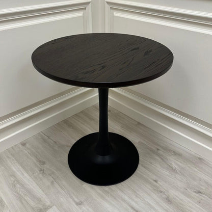 Metal Based Pedestal with Oak Top